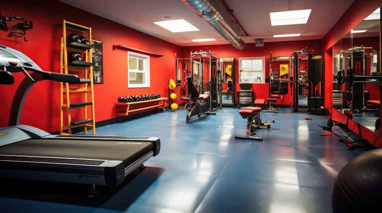 garage converted to a gym