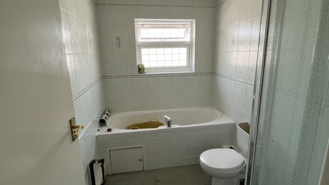 old bathroom replaced